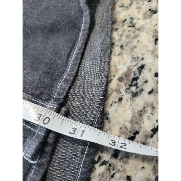 Levi's Shirt Men's L Black Denim Jean Buckle Button Up Long Sleeve Oversized - Picture 5 of 6